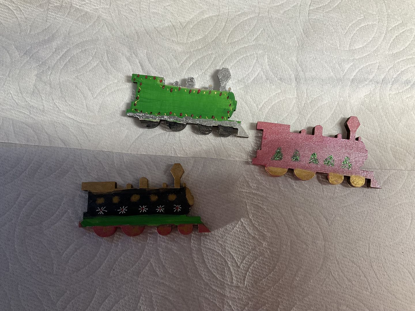 Customer photo review of Unfinished Wood Train Shape - Craft - up to 24" DIY