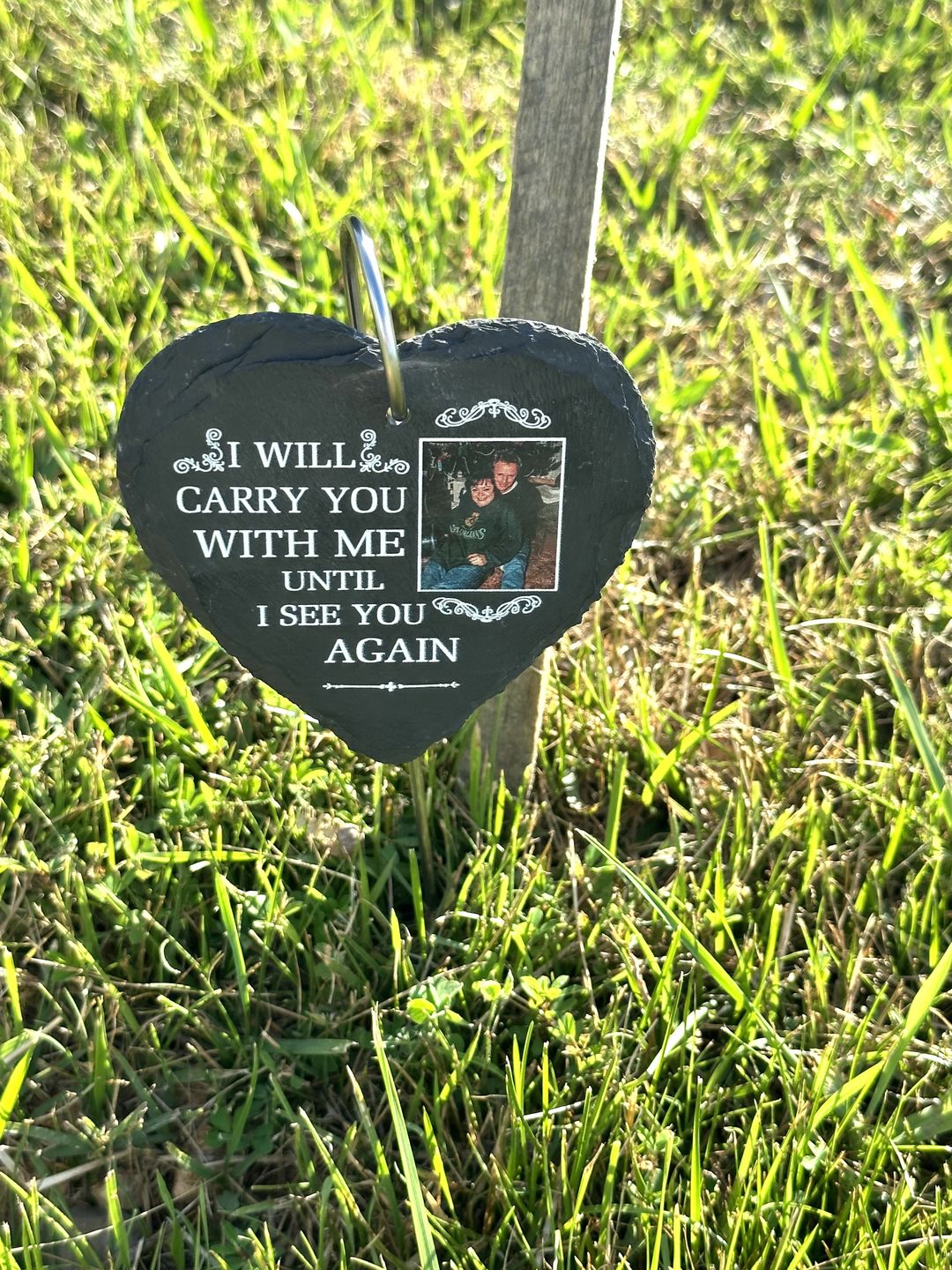 Customer photo review of Not A Day Goes By That You Are Not Missed - Personalized Slate