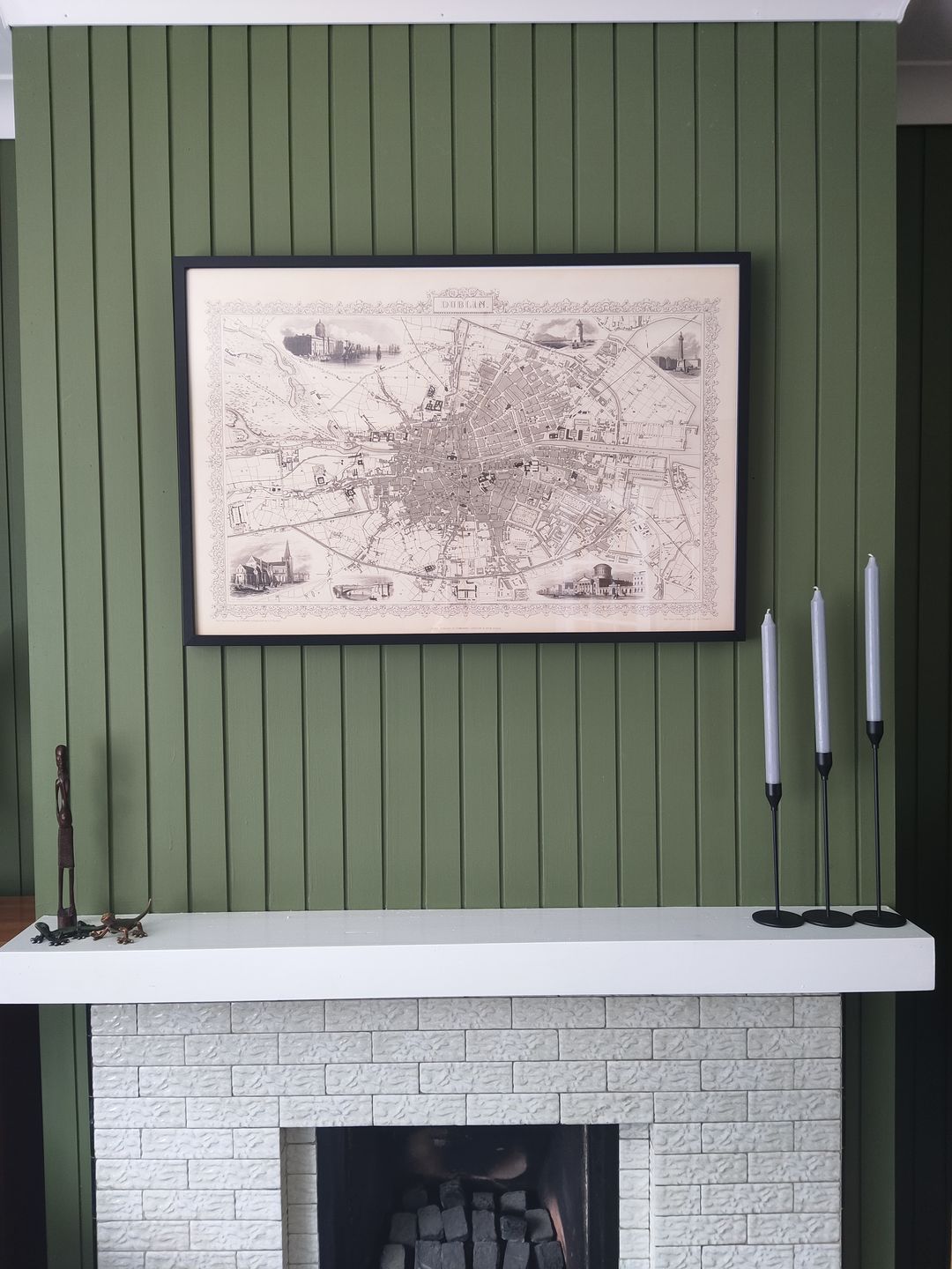 Customer photo review of Old Map of Dublin, Ireland, 1851 by Tallis & Rapkin - Central, Temple Bar, Stoneybatter, Docklands, Liffey, Leinster