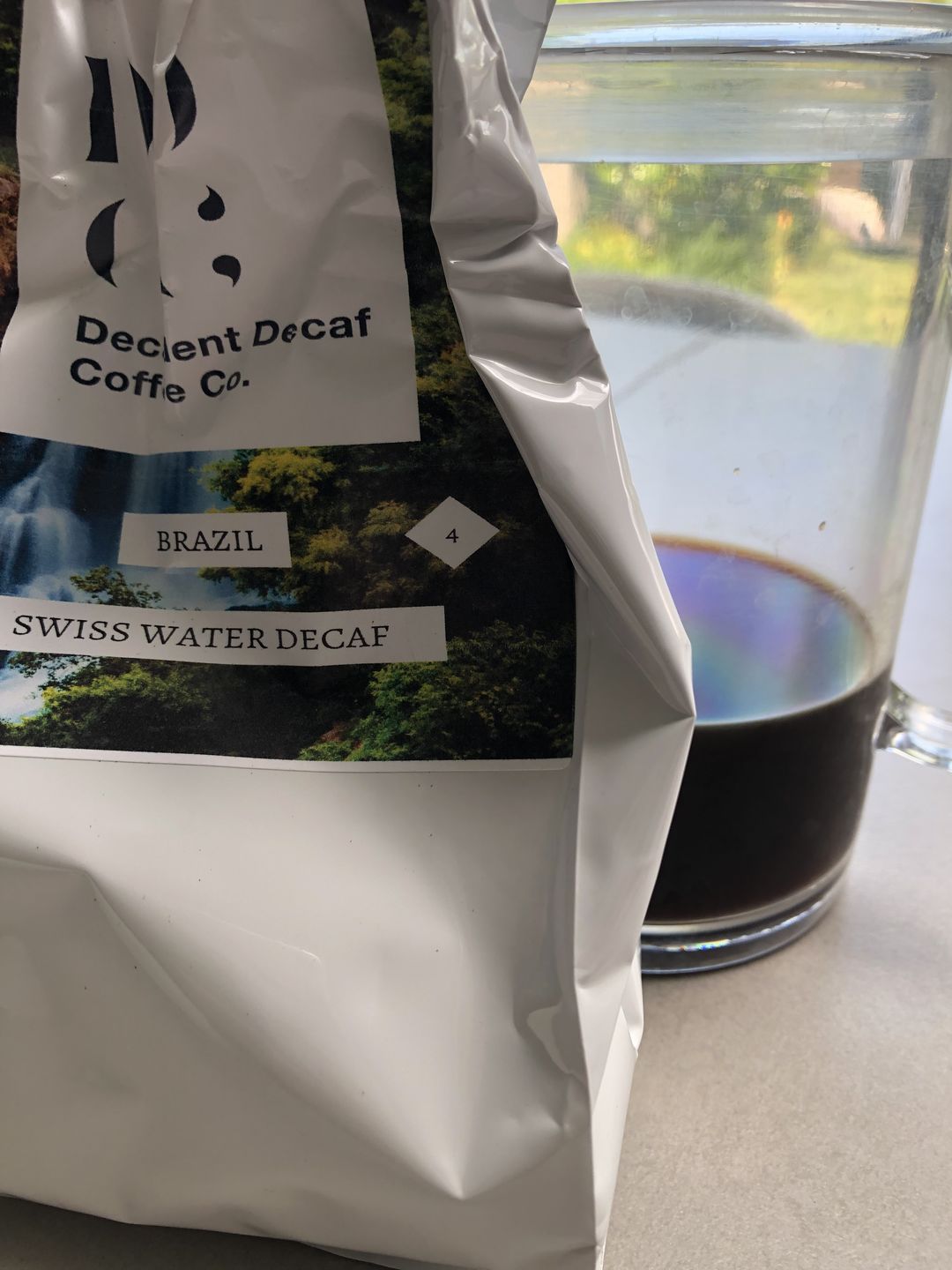 Customer photo review of Brazil Decaffeinated Coffee - Swiss Water Decaf Process - Strength 4 - Decadent Decaf - New For 2023