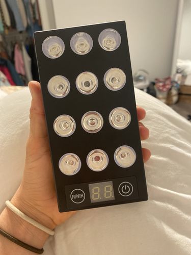 Customer photo review of Rouge Nano Portable Red Light Therapy Panel