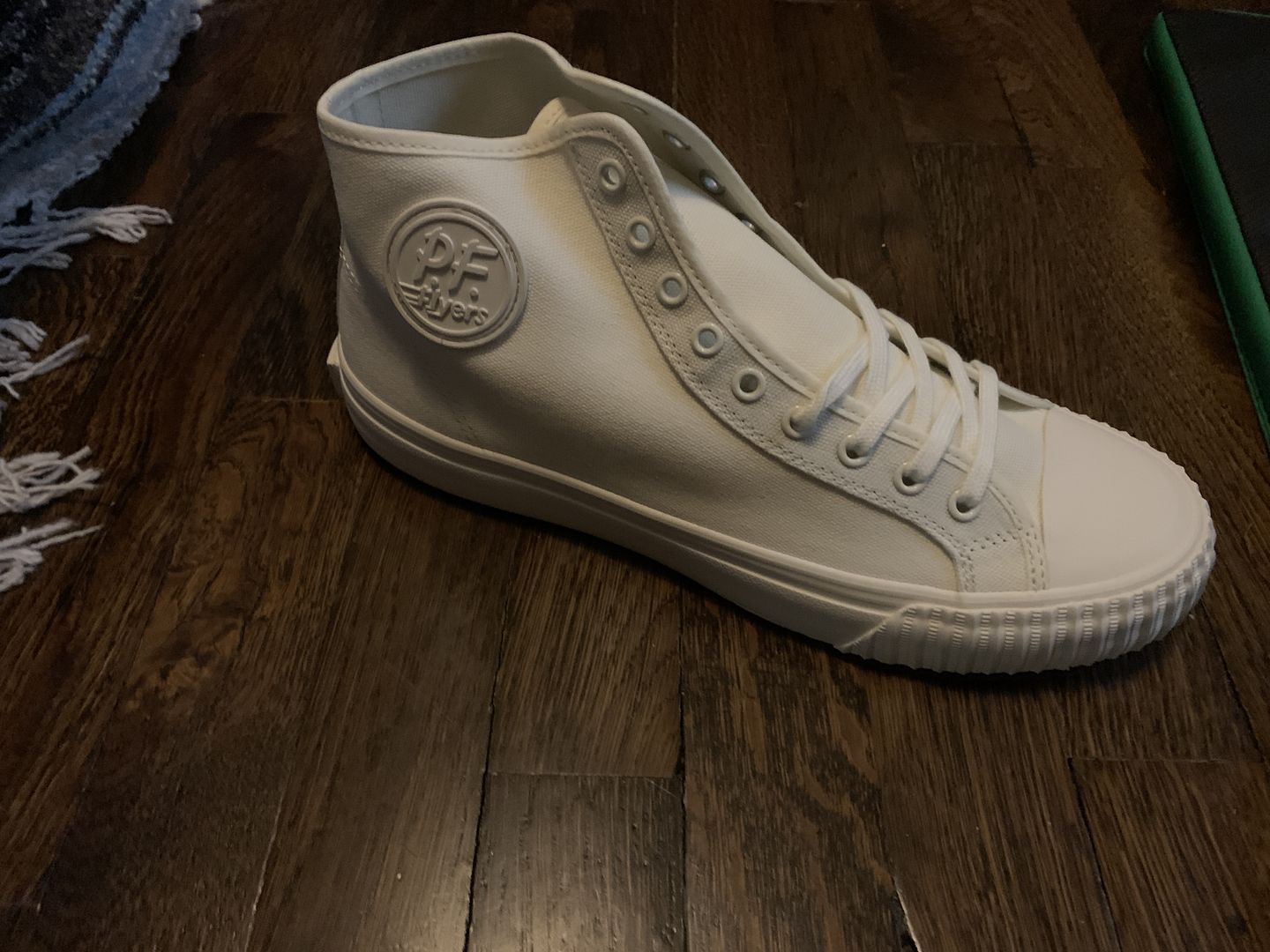 Customer photo review of Sea Salt Center Hi Top | Unisex Canvas Sneaker
