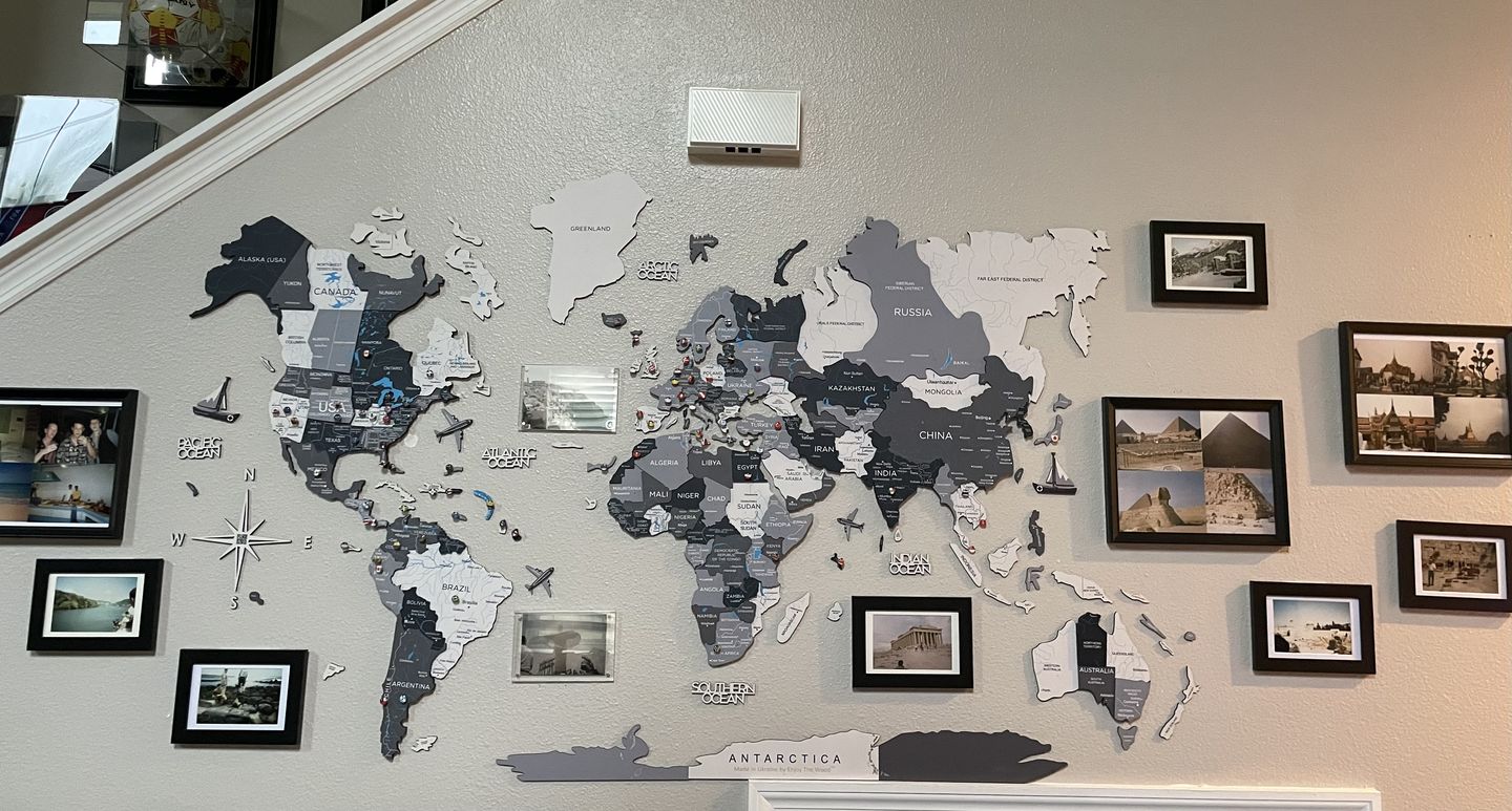 Customer photo review of Mappa del Mondo 3D in Legno Nordik
