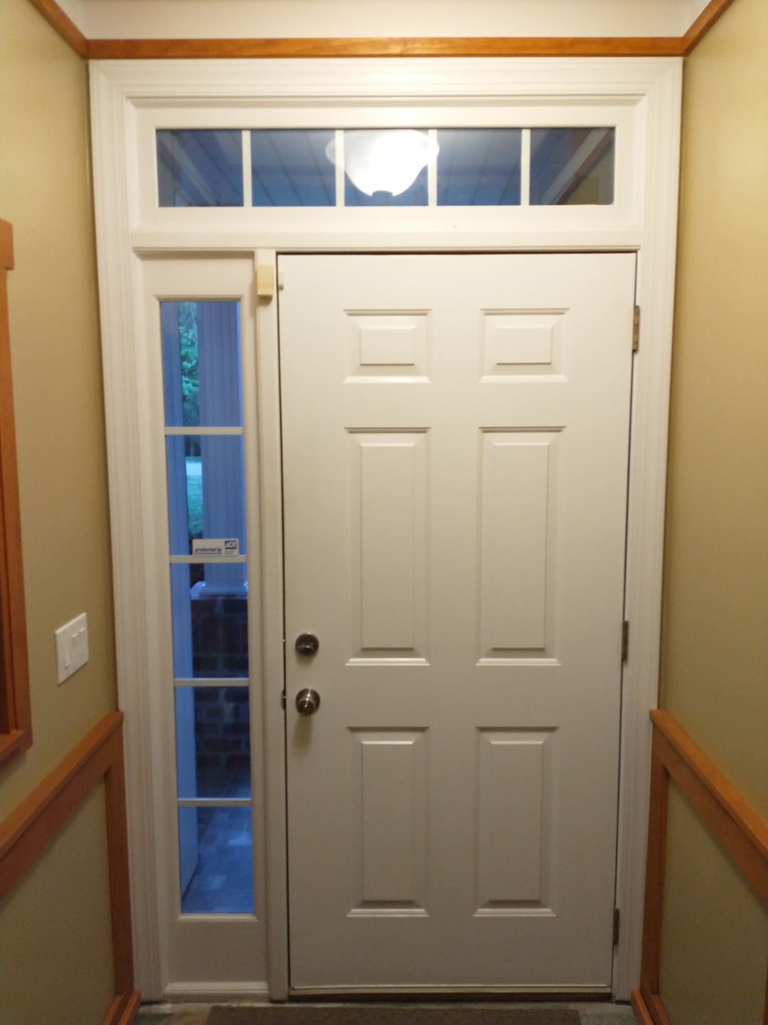 Customer photo review of 36" Smooth Fiberglass Entry Door Slab (3 Panel Craftsman)