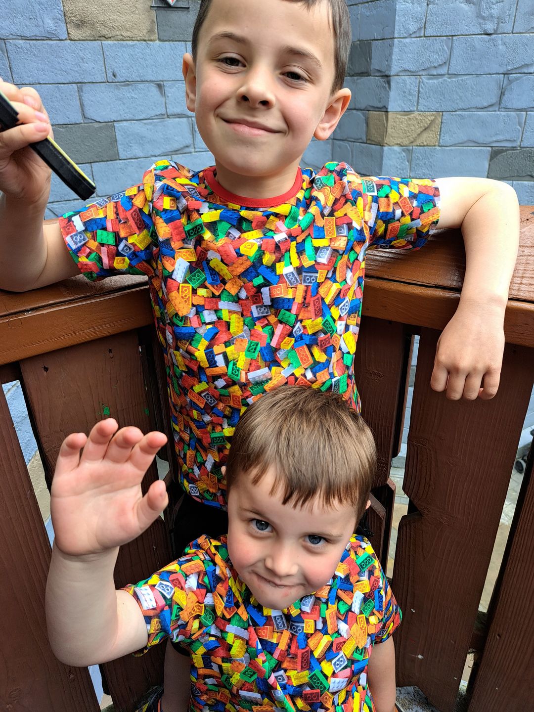 Customer photo review of Lego Blocks Cotton Jersey Fabric