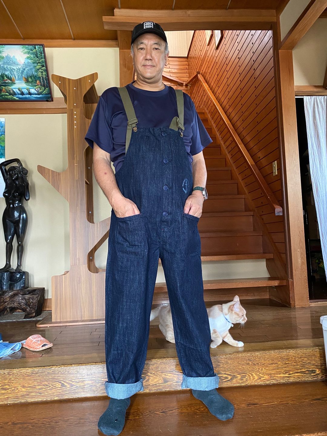 Customer photo review of アメリカンレトロ海軍デッキオーバーオール　デニム