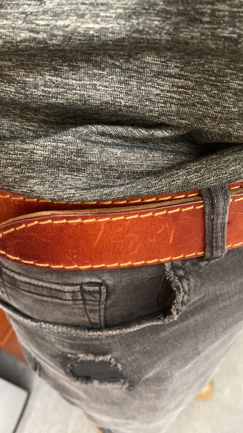 Customer photo review of Cinturón de cuero hombre
