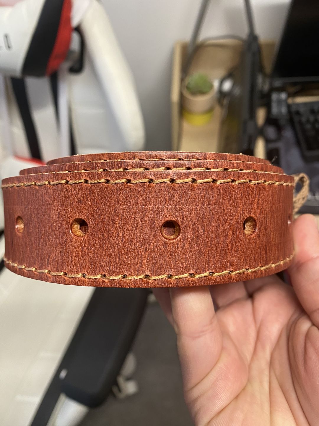Customer photo review of Cinturón de cuero hombre
