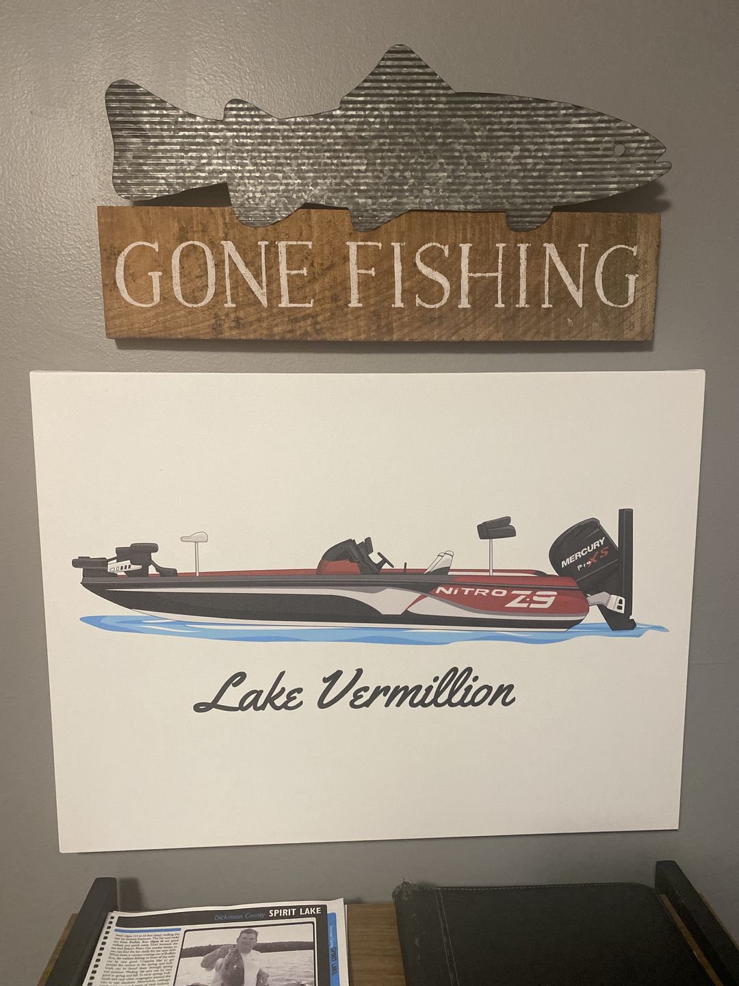 Customer photo review of Custom Boat Print