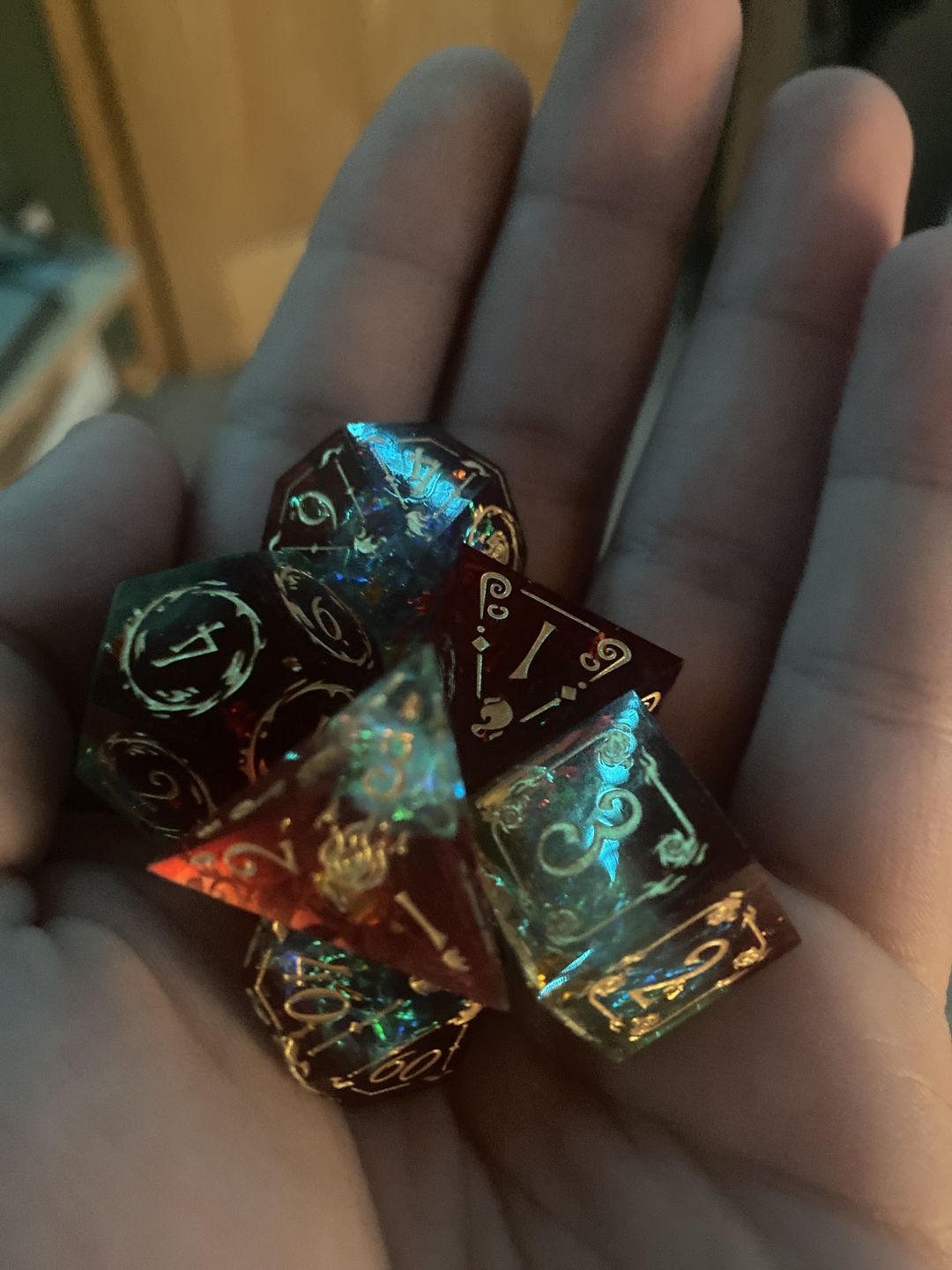Customer photo review of Avatar Elemental Dice Collection