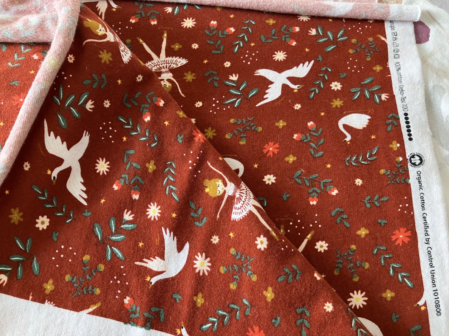 Customer photo review of Ballerinas and Swans Organic Sweatshirt Fabric