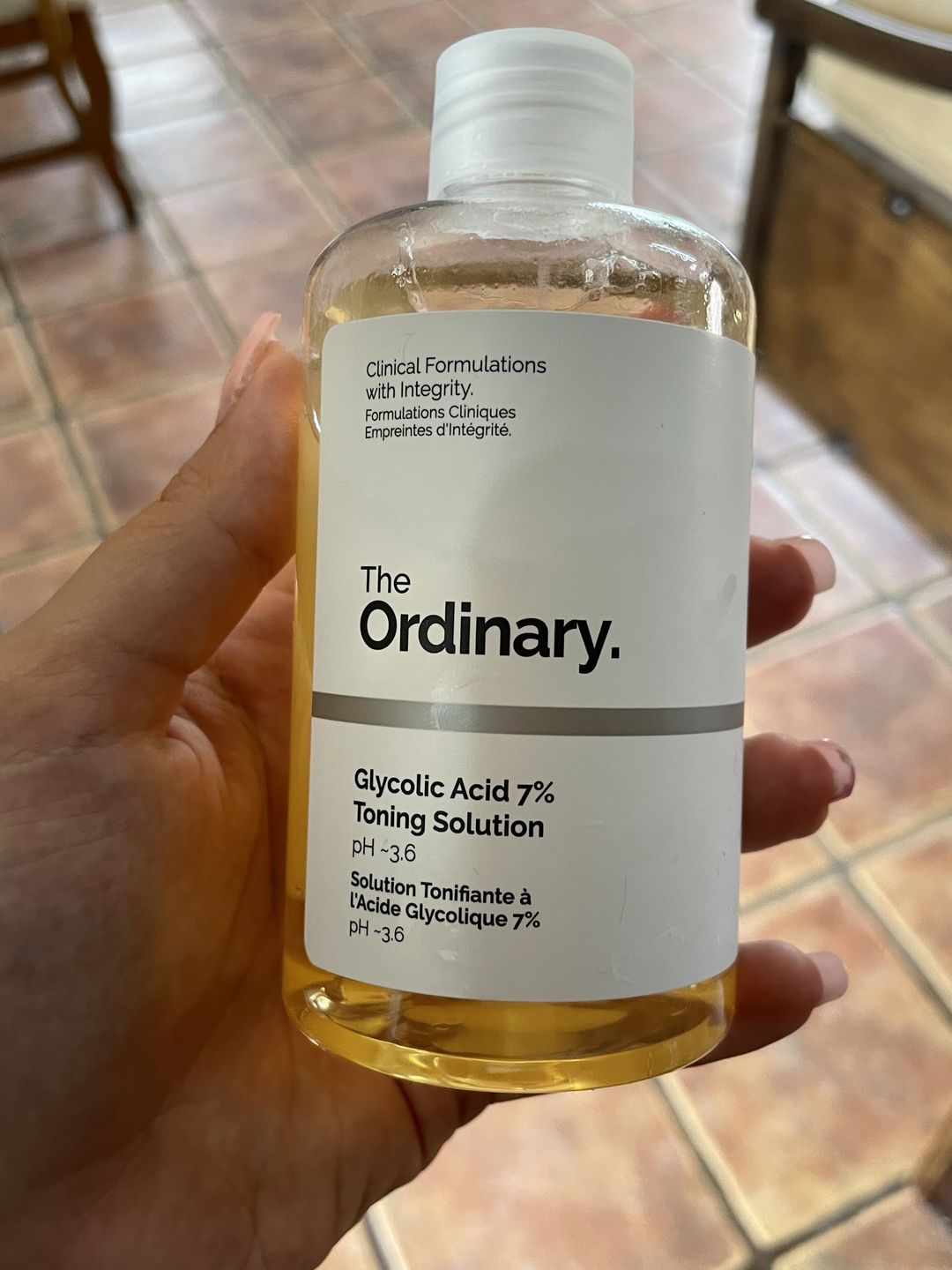 Customer photo review of Glycolic Acid 7% Exfoliating Toning Solution 240ml