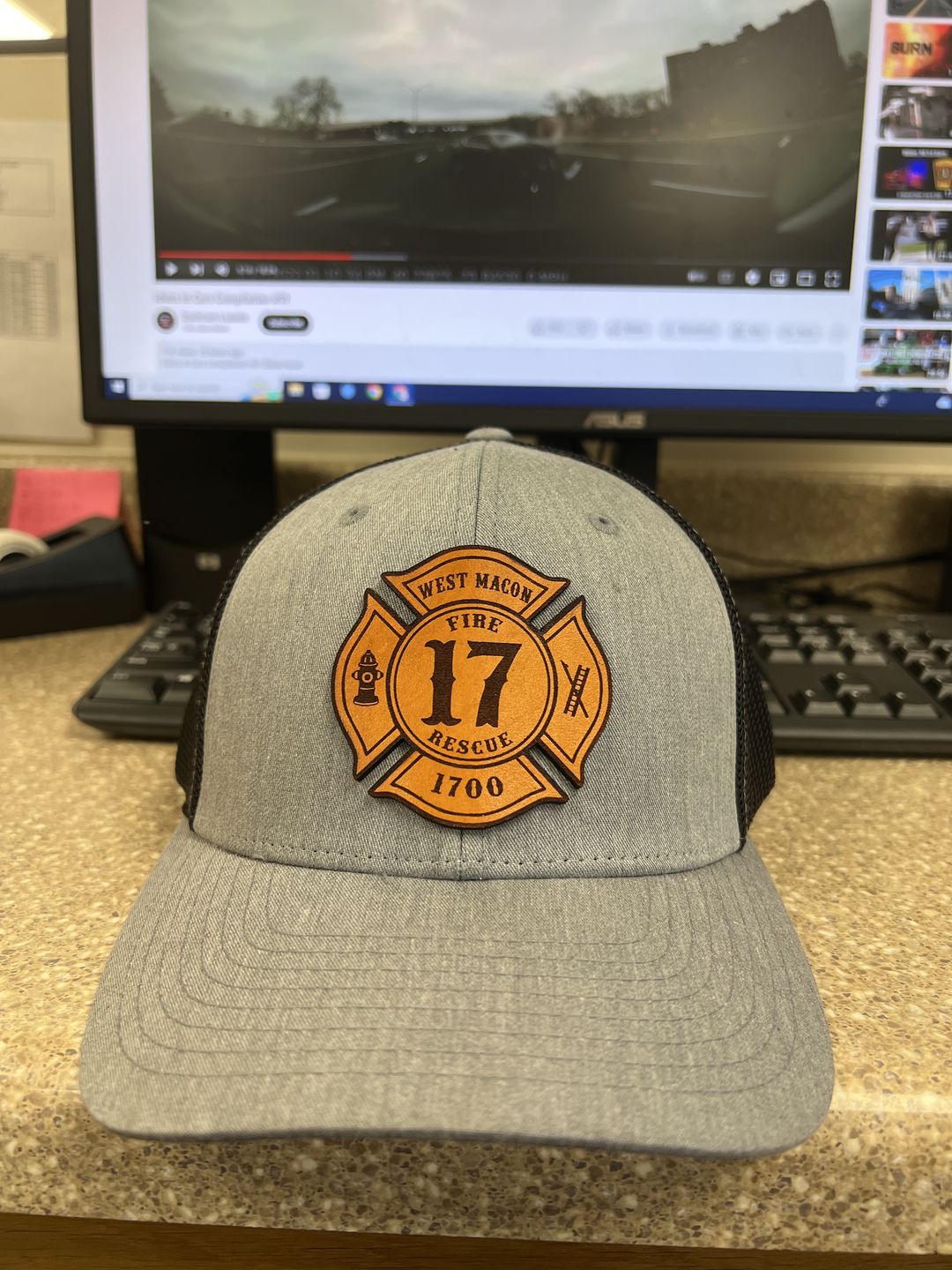 Customer photo review of Custom Maltese Leather Patch Hat