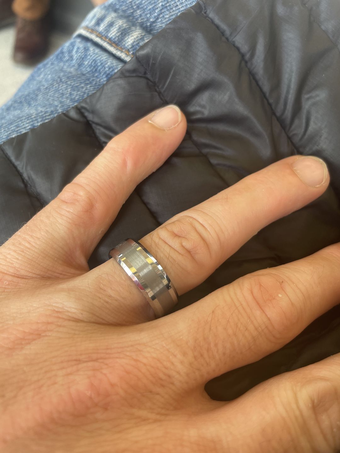 Customer photo review of Brushed 8mm Wonder Ring
