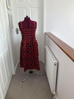 Customer photo review of Poppies Rose & Hubble Cotton Poplin Fabric