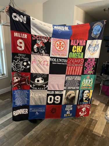 T-shirt quilt featuring psb lady pirates by Barbara from FL