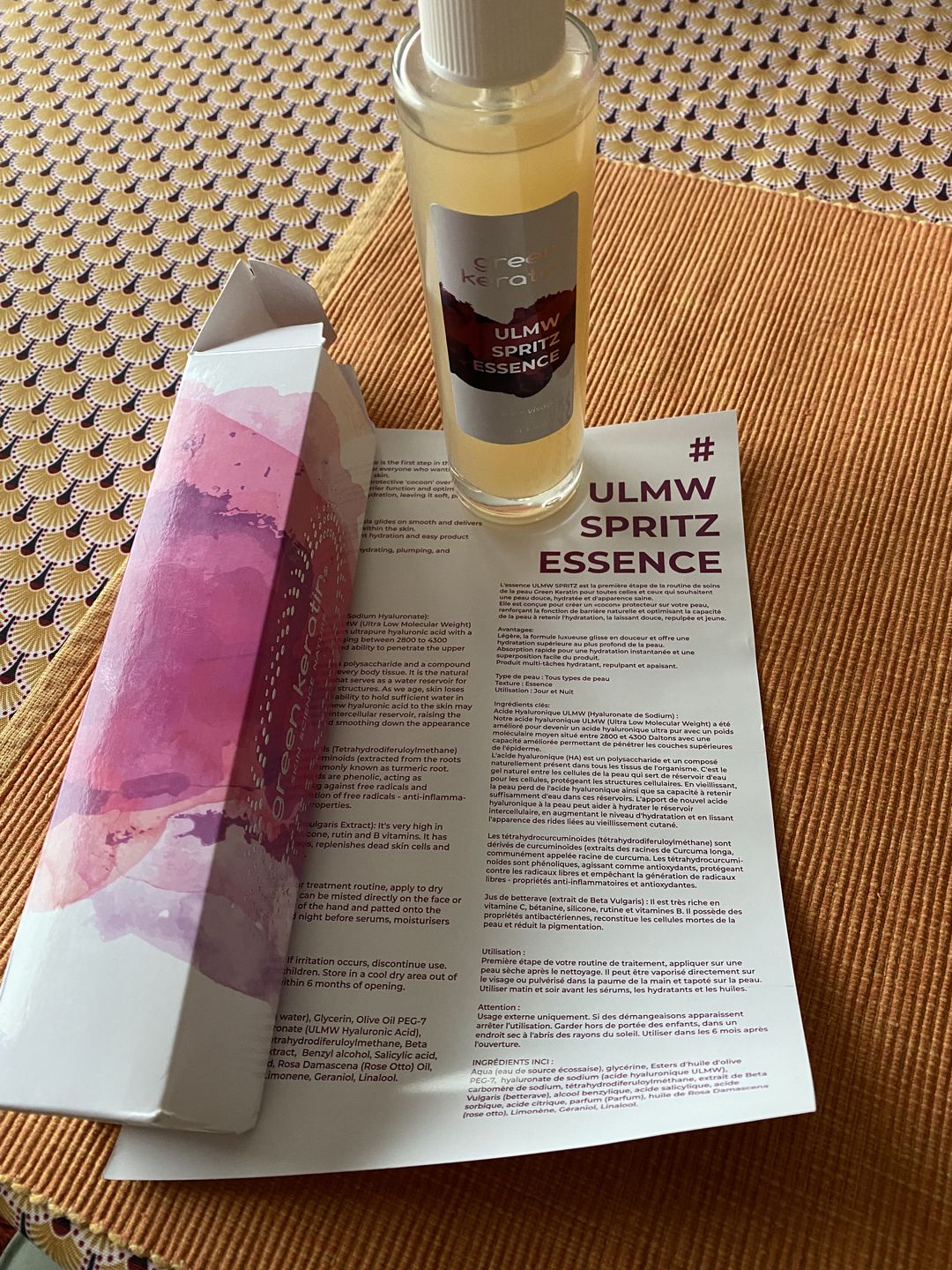 Customer photo review of ULMW SPRITZ - Essence pour le visage, Original