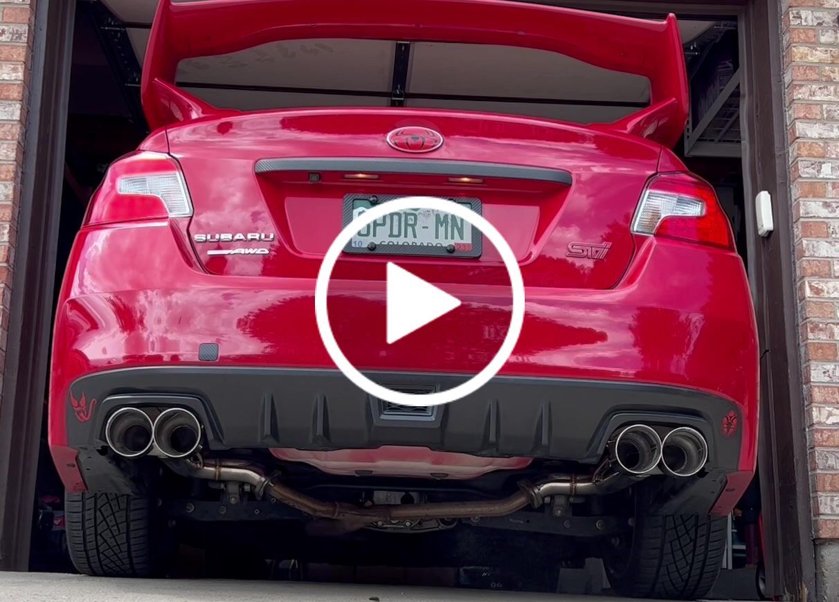 Customer video review of 2015-21 Subaru WRX / STi Muffler Delete Axle Back 4 Inch Quad Tips Exhaust