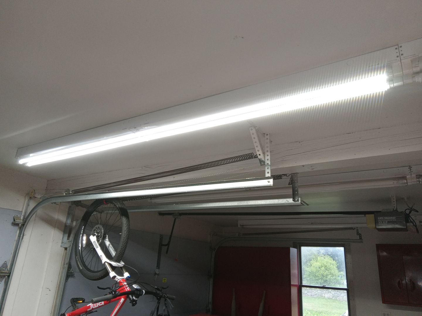 Customer photo review of T8 8ft LED Tube/Bulb - 48W 6720 Lumens 5000K Clear, R17D Base, Double Ended Power - Ballast Bypass