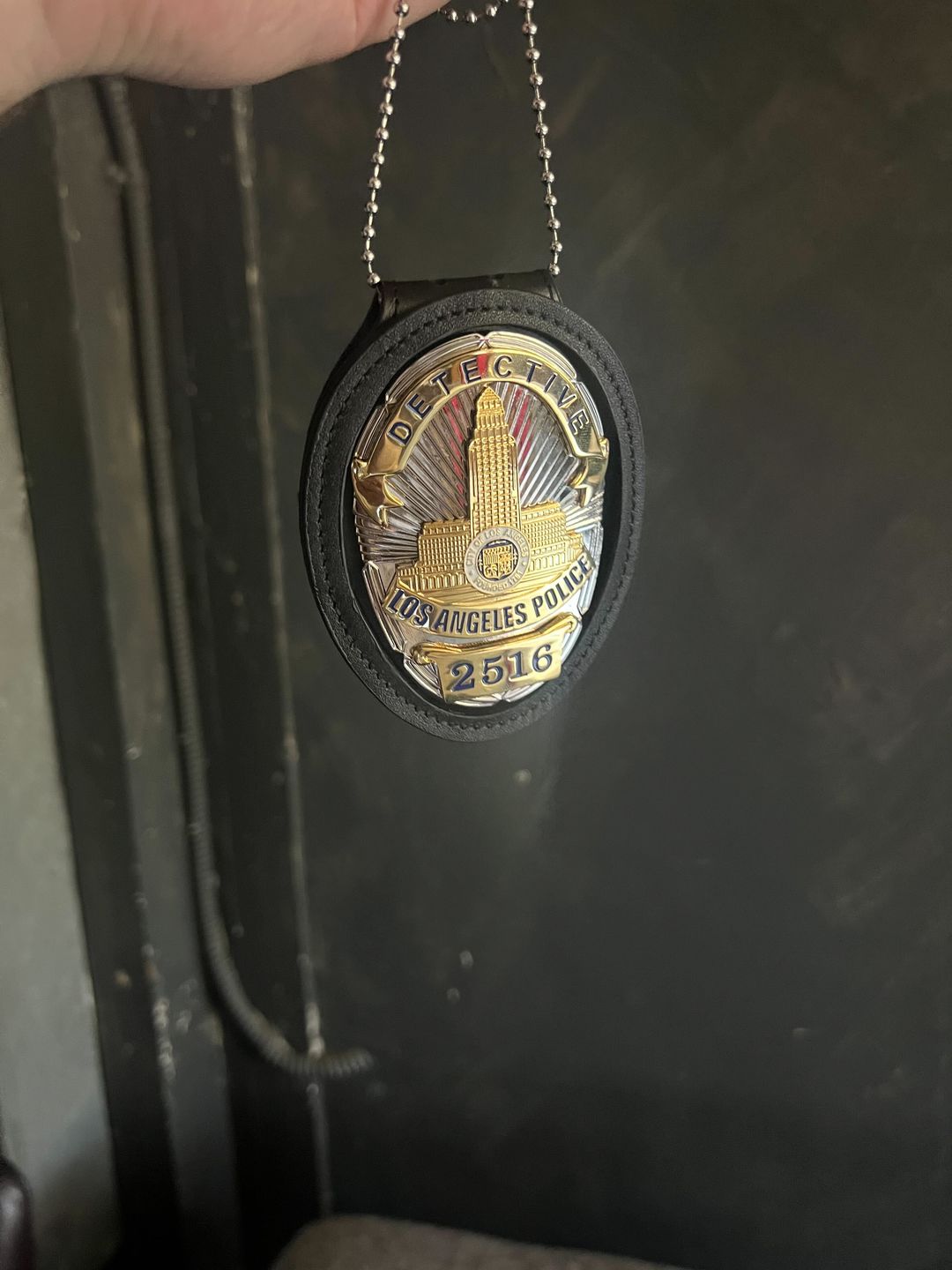 Customer photo review of LAPD Los Angeles Police Detective Badge Solid Copper Replica Movie Props With Number 2516