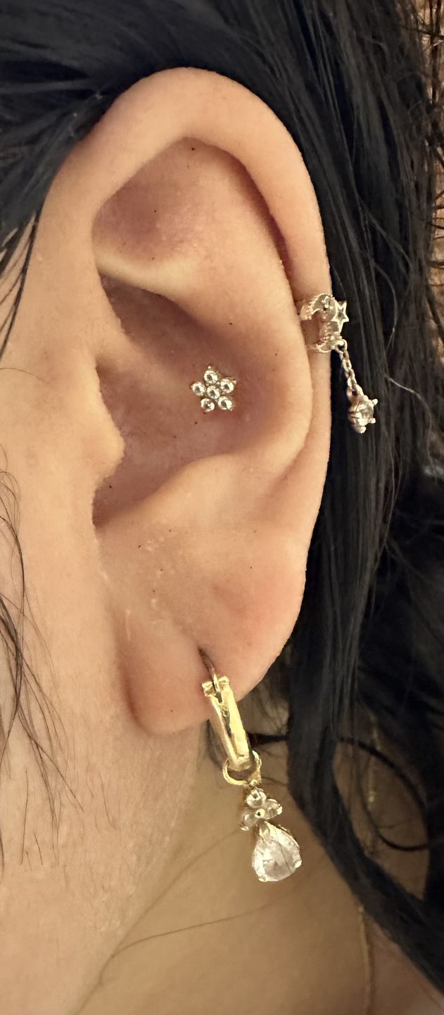 Customer photo review of Flower Piercing | Titan
