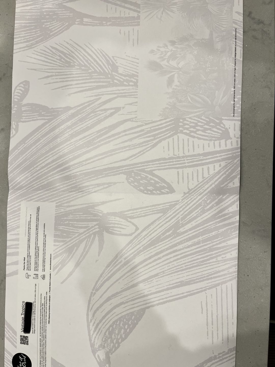 Customer photo review of Vintage Tropics Wallpaper Mural