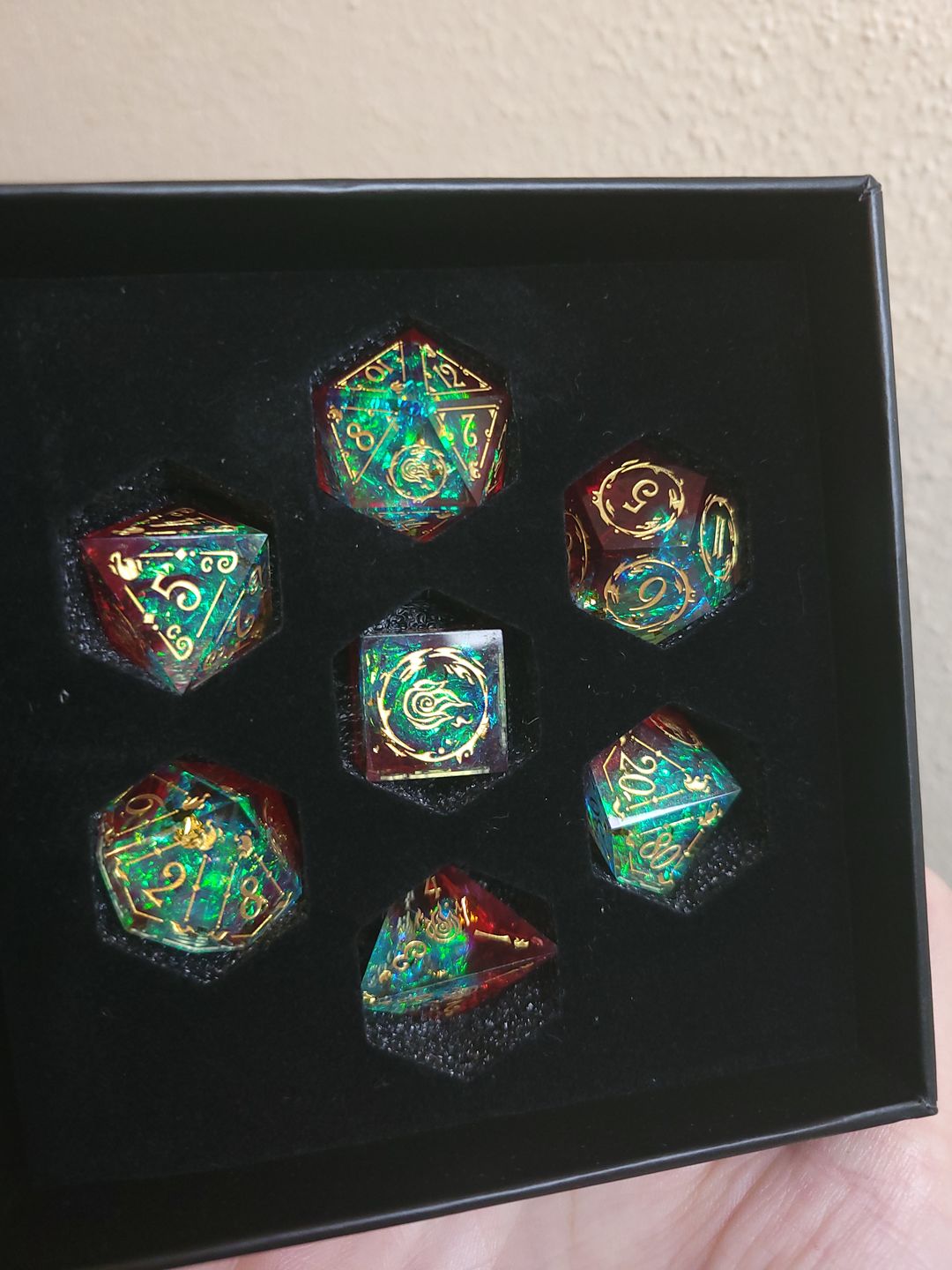 Customer photo review of Avatar Elemental Dice Collection