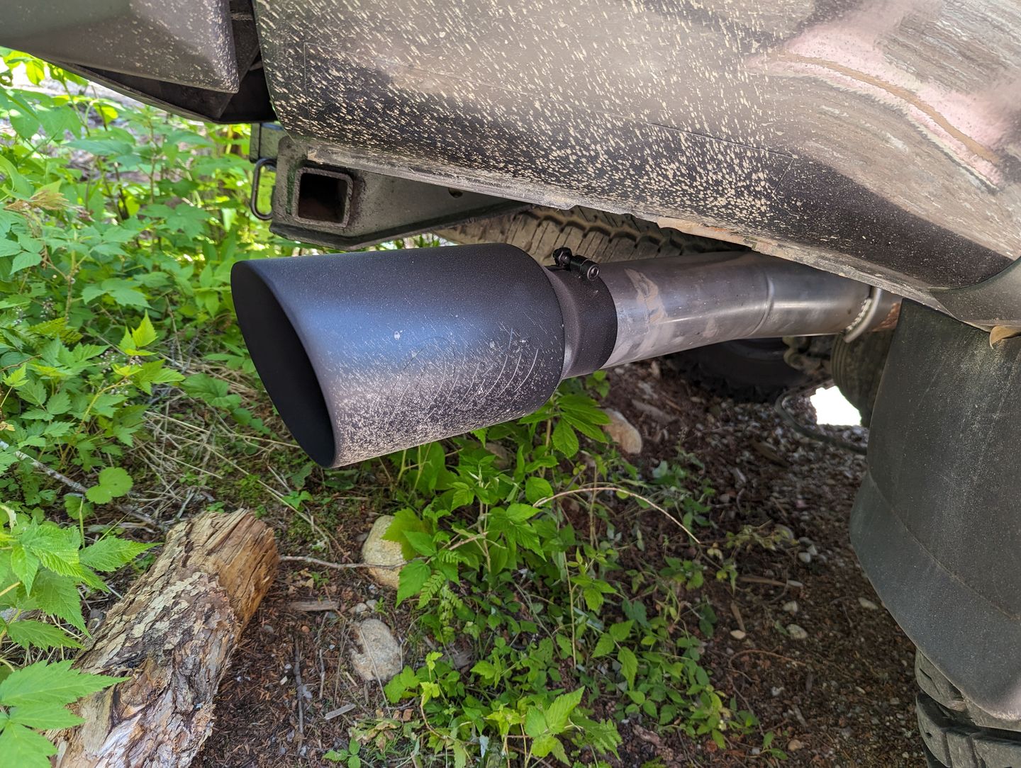 Customer photo review of Universal 4 to 6" Dirty Stainless Exhaust Tip (DDC-EXH-A055)