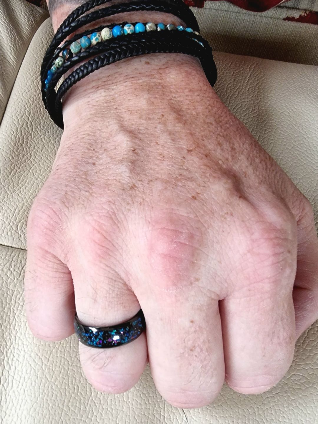 Customer photo review of The Black Opal 8mm Wonder Ring