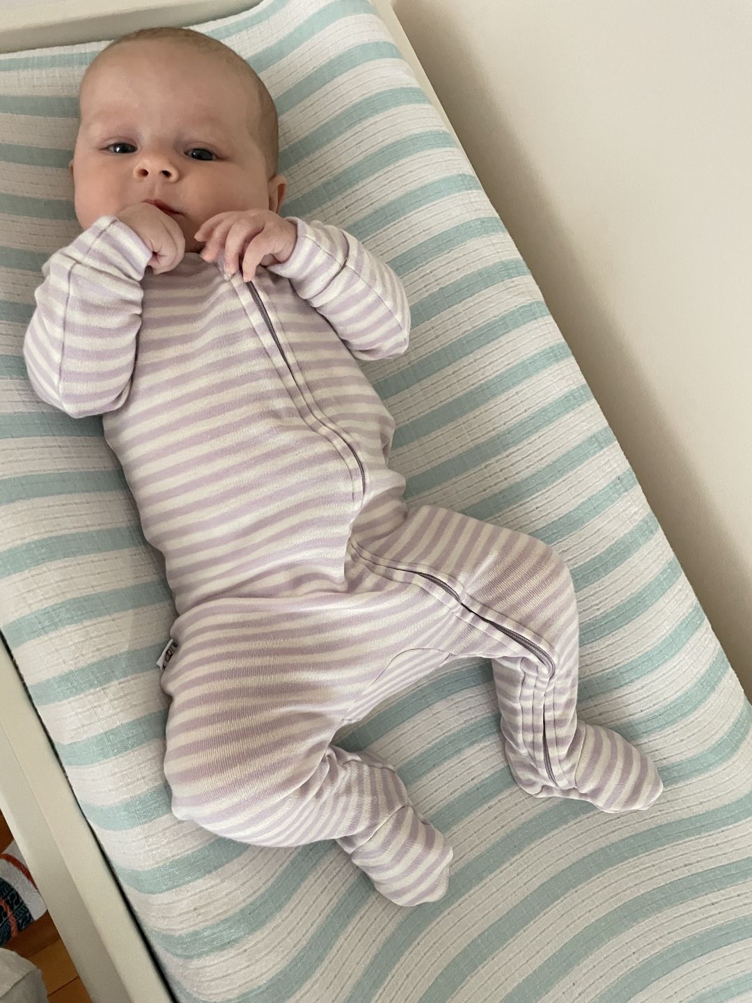 Customer photo review of Footie Pajamas, Merino Wool, Blush