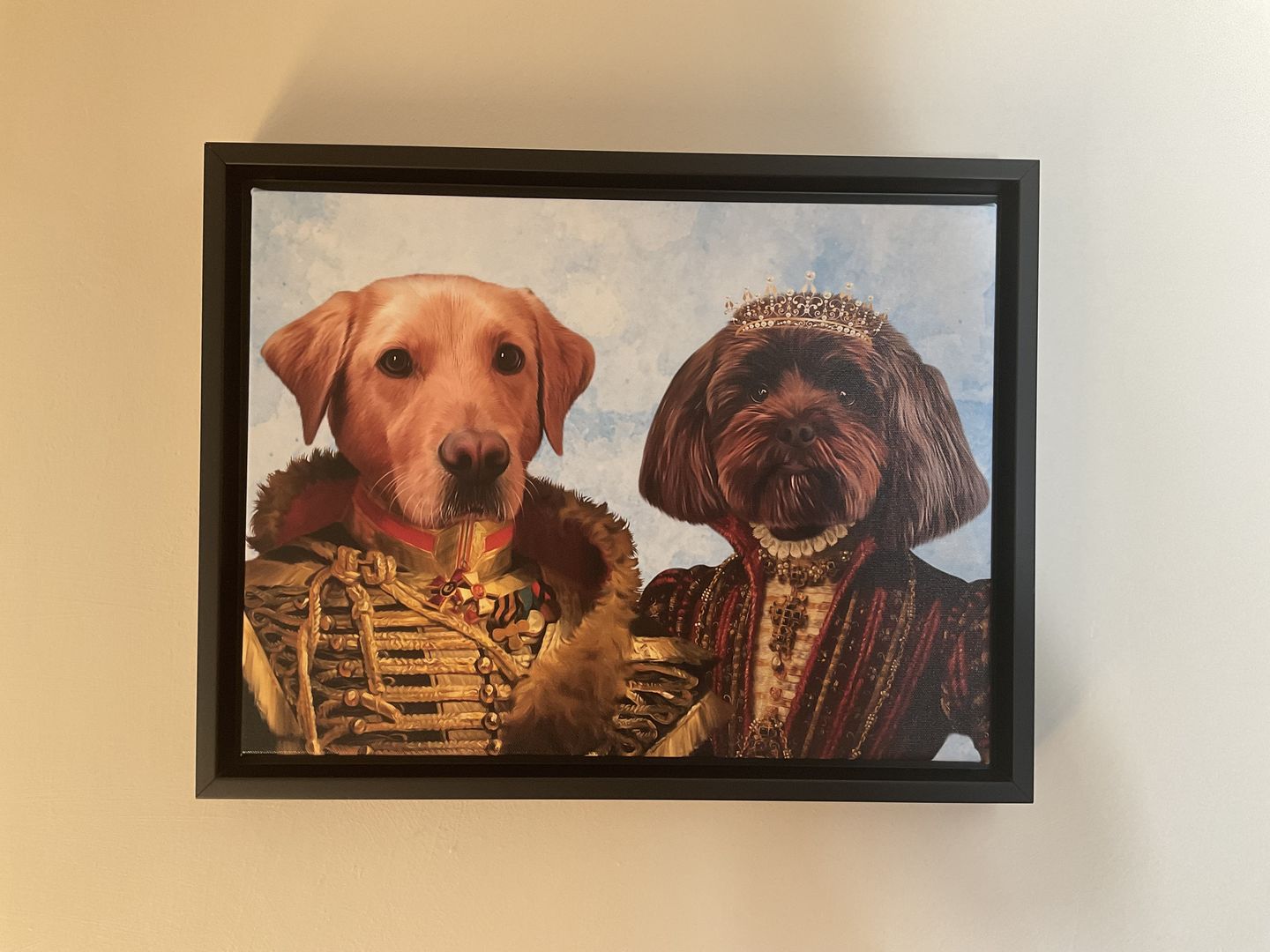 Customer photo review of The Betrothed: Custom Pet Canvas