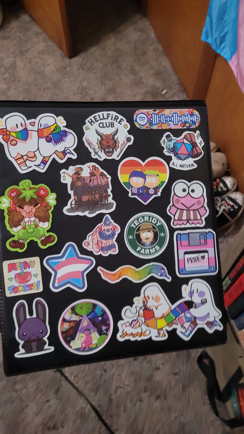 Customer photo review of Pride Parade Ghost Stickers!
