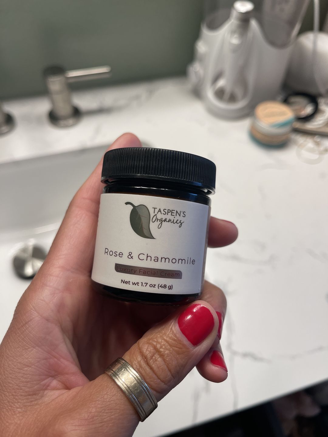 Customer photo review of Rose & Chamomile Luxury Facial Cream