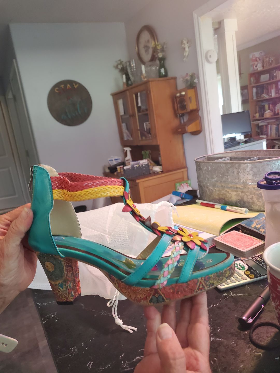 Customer photo review of Vintage Woven Strap Splicing Fashion Sandals