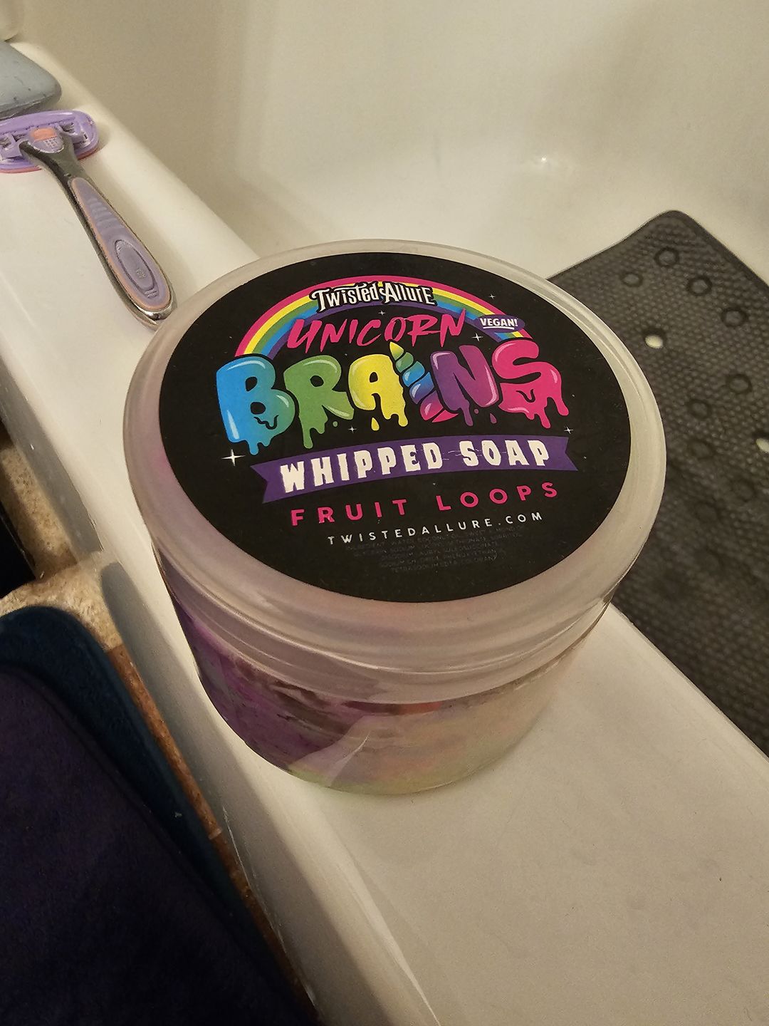 Customer photo review of Unicorn Brains Whipped Soap (Fruit Loops Cereal)