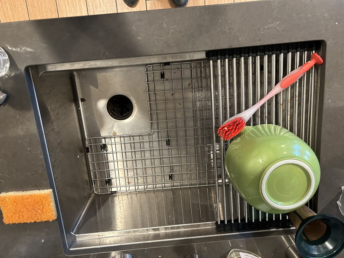 Customer photo review of 18" Stainless Steel Roll Mat (LRM-18) - Workstation Sink Accessory
