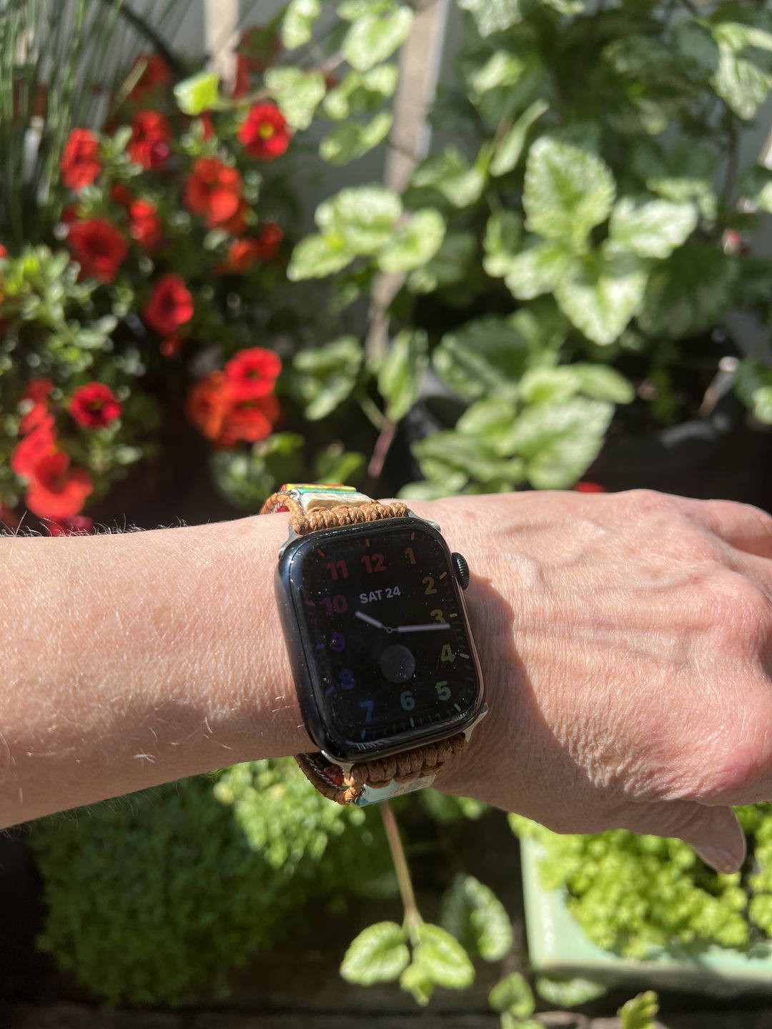 Customer photo review of Healing Chakra Protection Apple Watch Strap