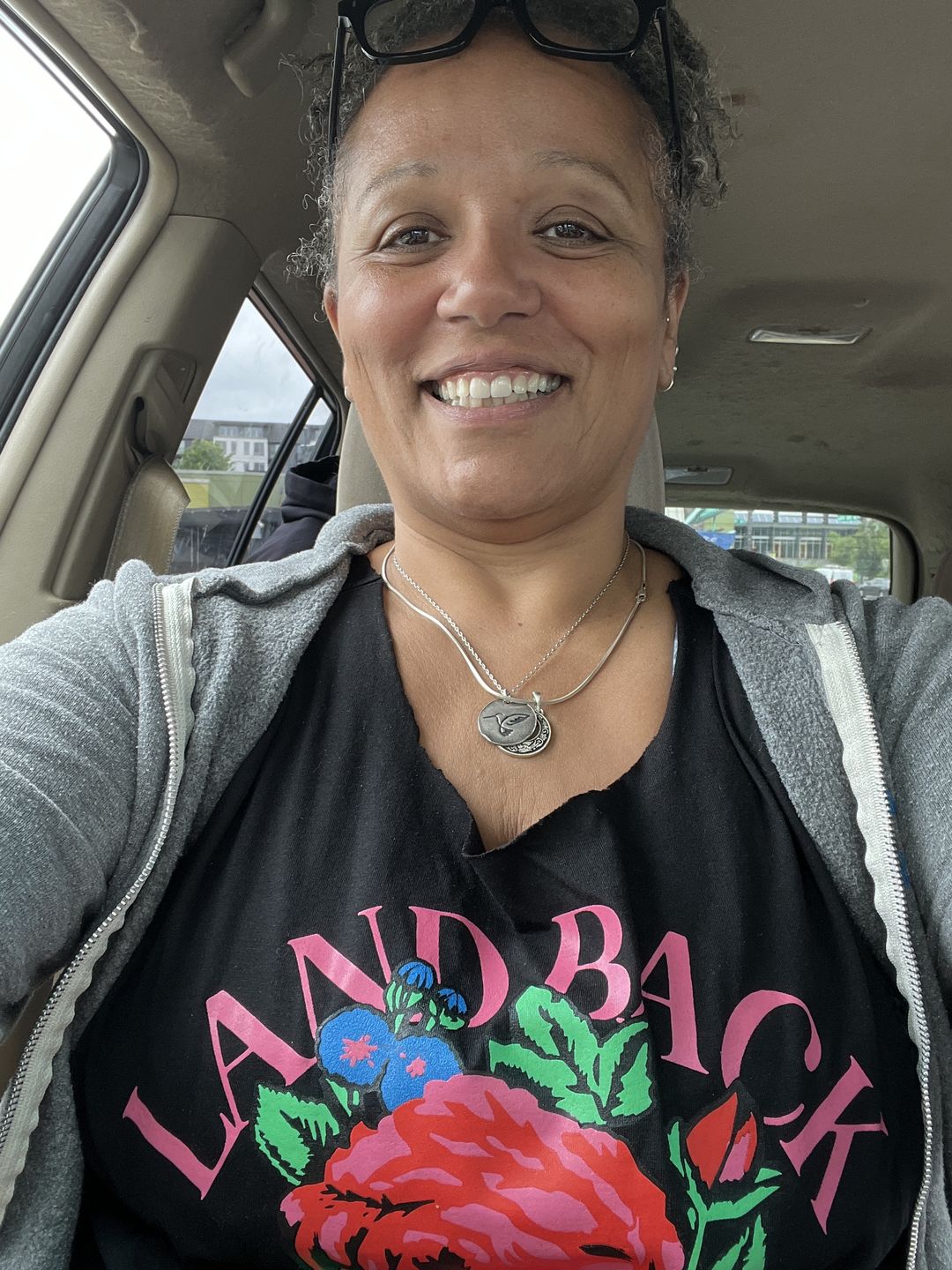Customer photo review of Land Back Rose Tee