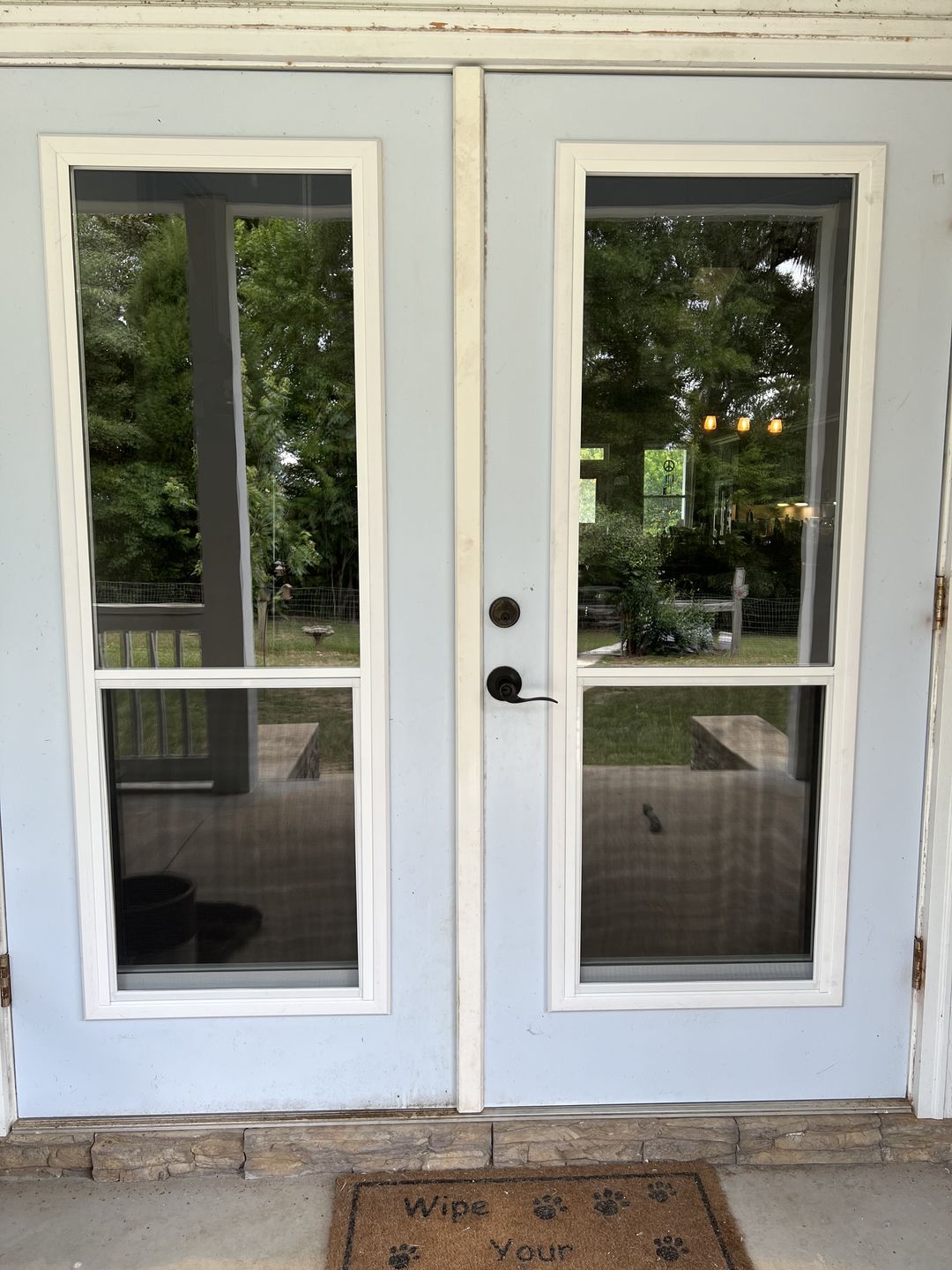 Customer photo review of Venting 1 Lite Glass and Frame Kit (Full Lite 24" x 66" Frame Size)