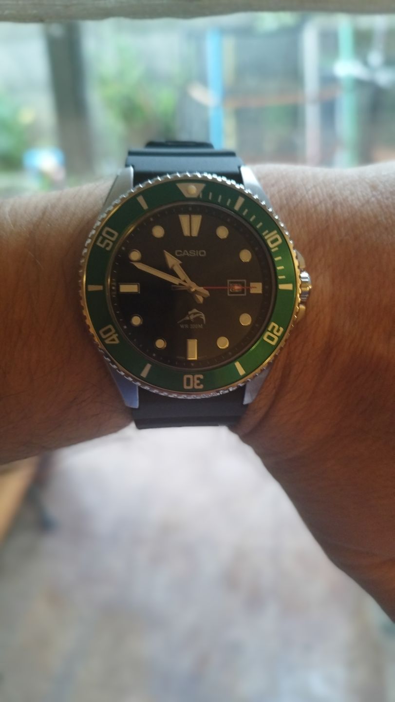 Customer photo review of Reloj Casio Submariner Marlin Duro MDV-106B-1A3VCF Kermit Buceo [EXCLUSIVO]