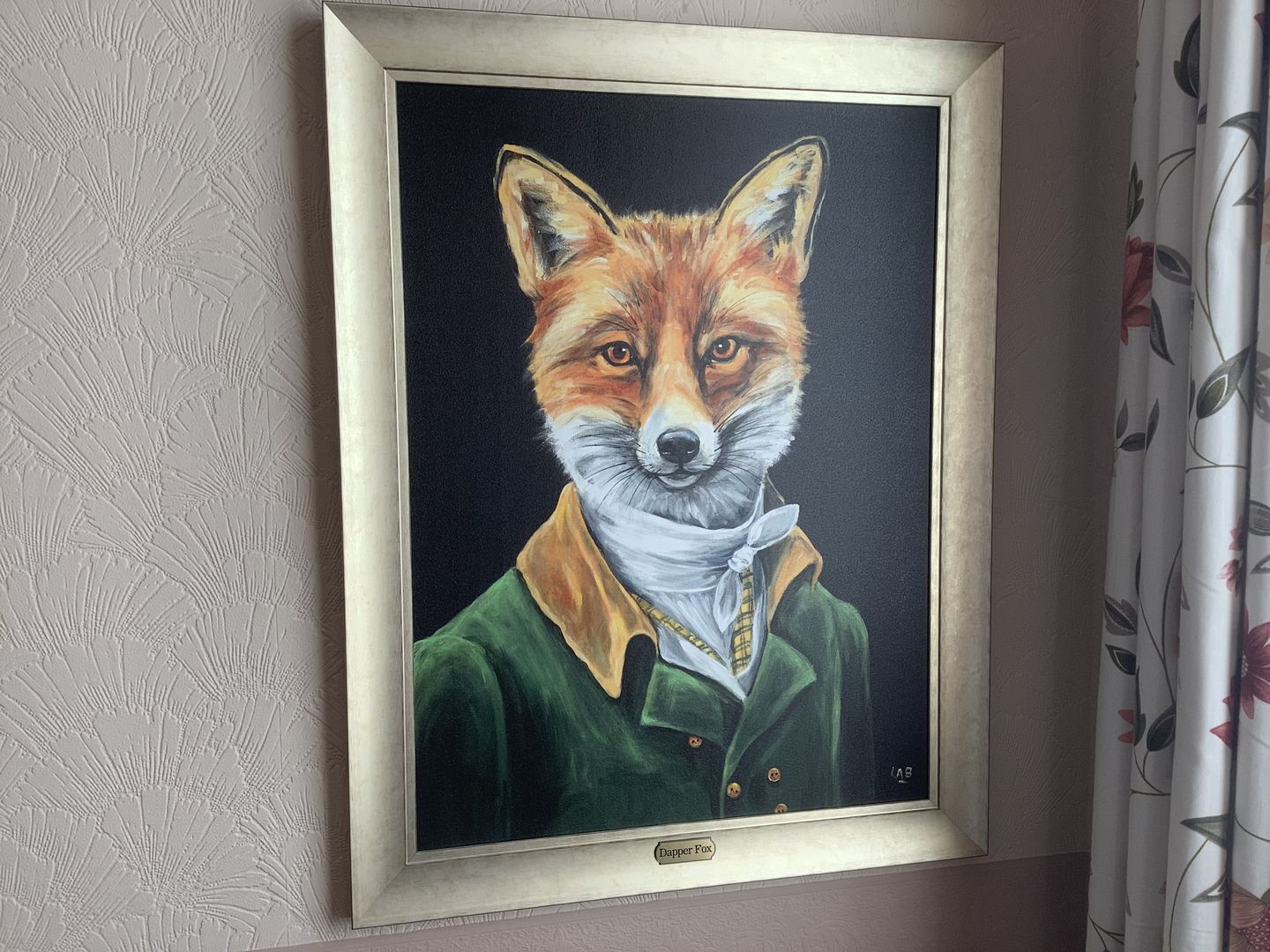 Customer photo review of Dapper Fox (Large Version) By Louise Brown **Free, Next Day Delivery