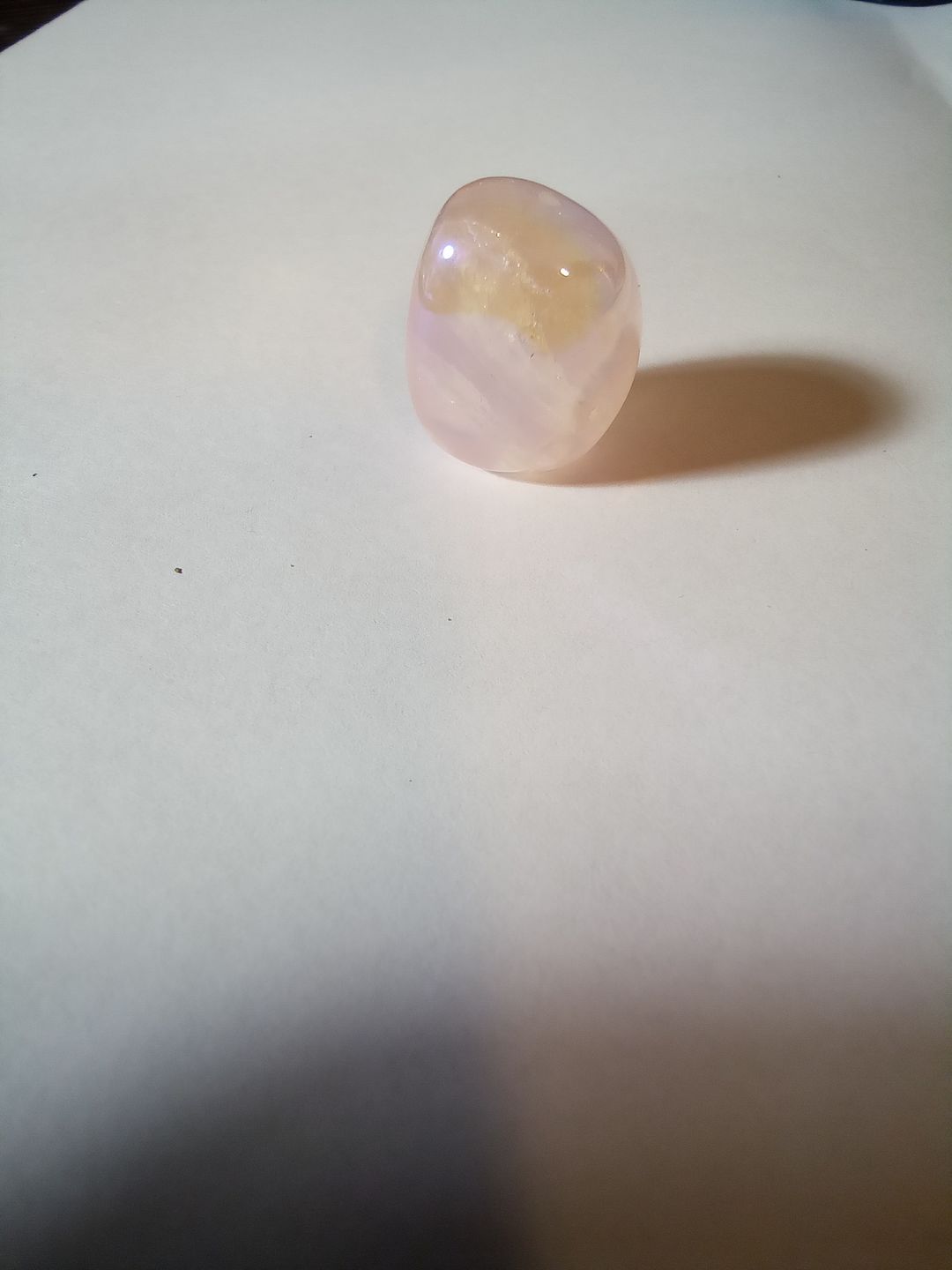 Customer photo review of Tumbled Angel Aura Rose Quartz for Angelic Love