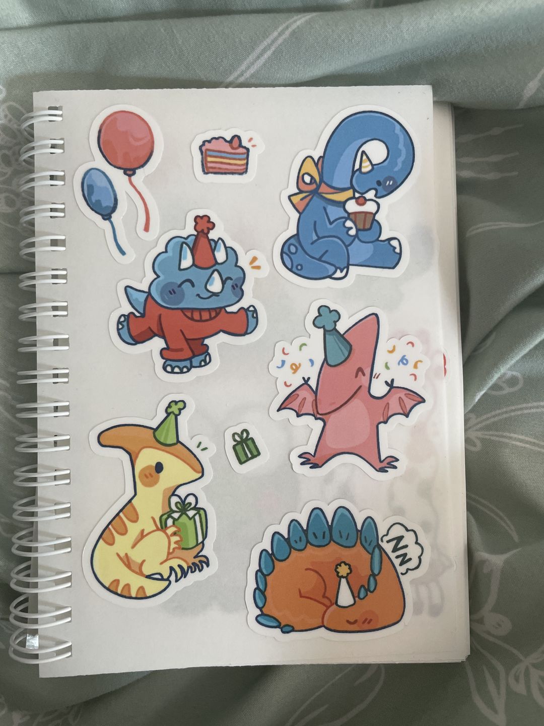 Customer photo review of Dino Party Sticker Sheet