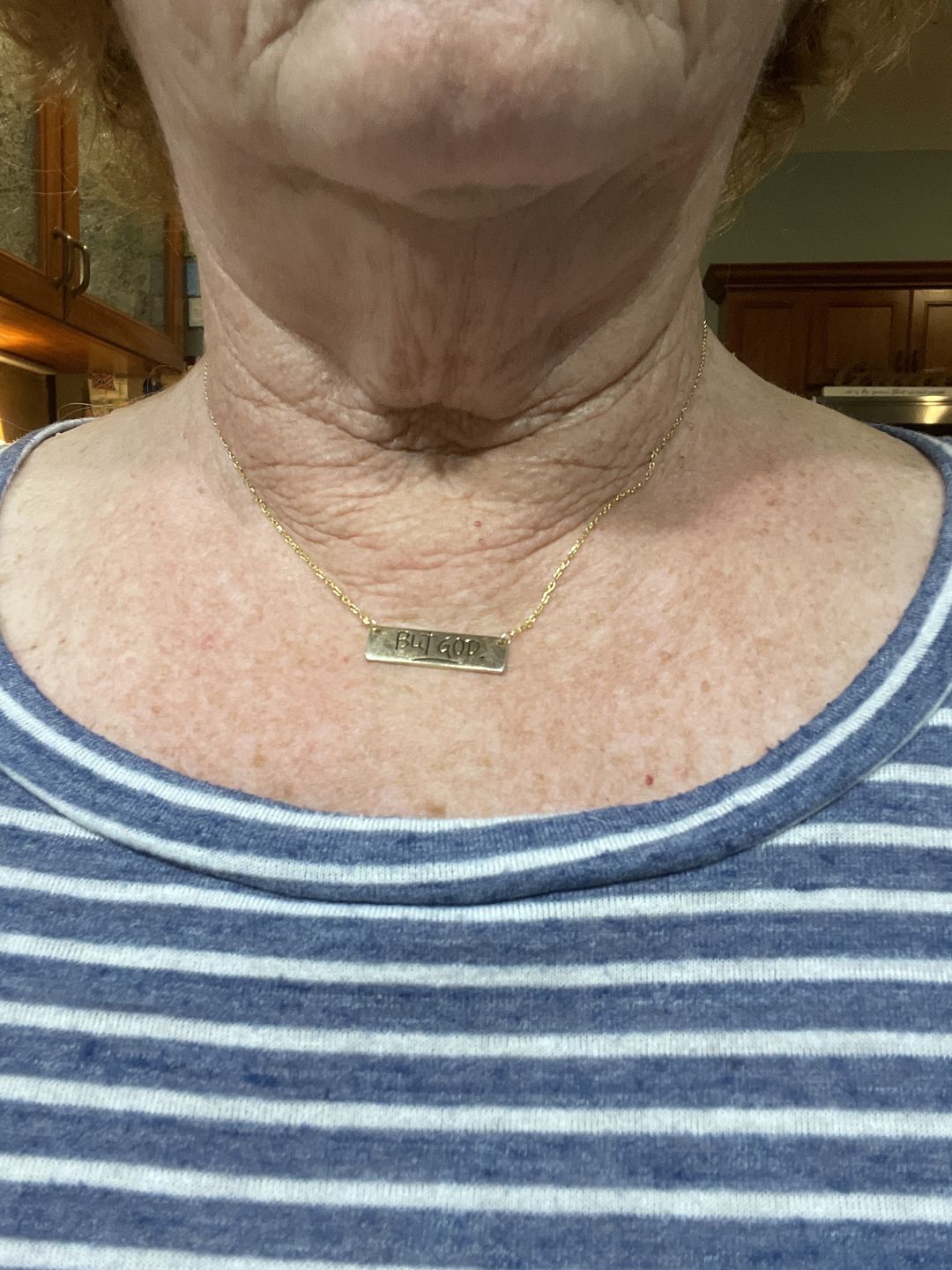 Customer photo review of but God necklace