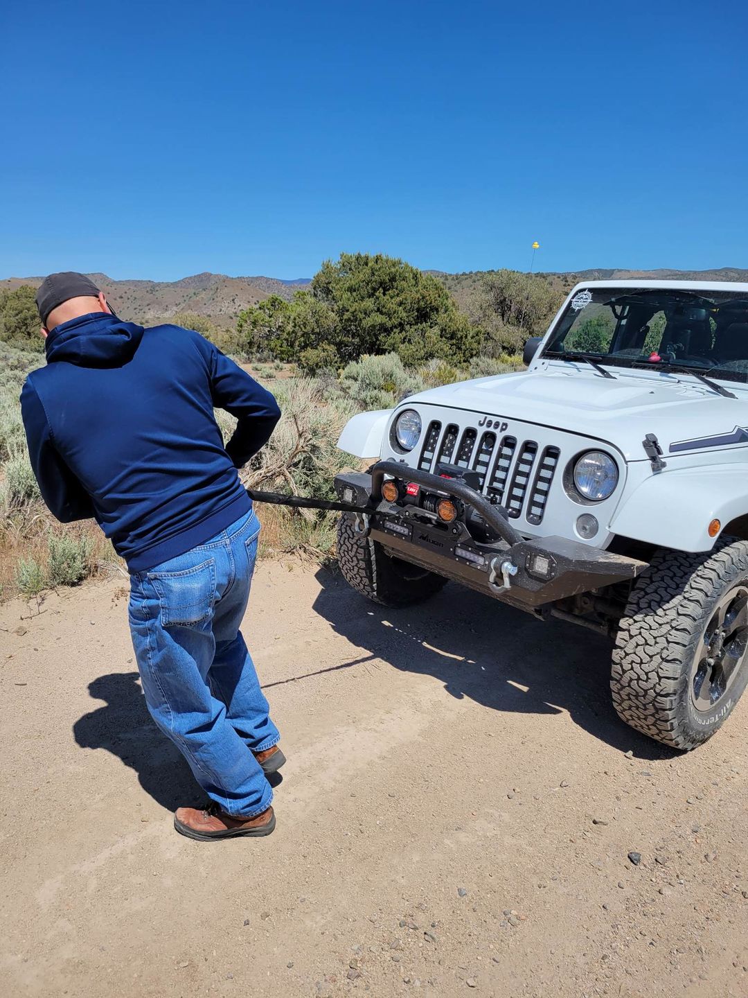 Customer photo review of OPENROAD 13,000 lbs Winch with Synthetic Rope - Panther Series 2s