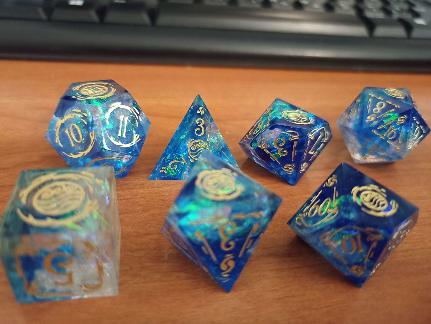 Customer photo review of Elemental Dice Set Collection