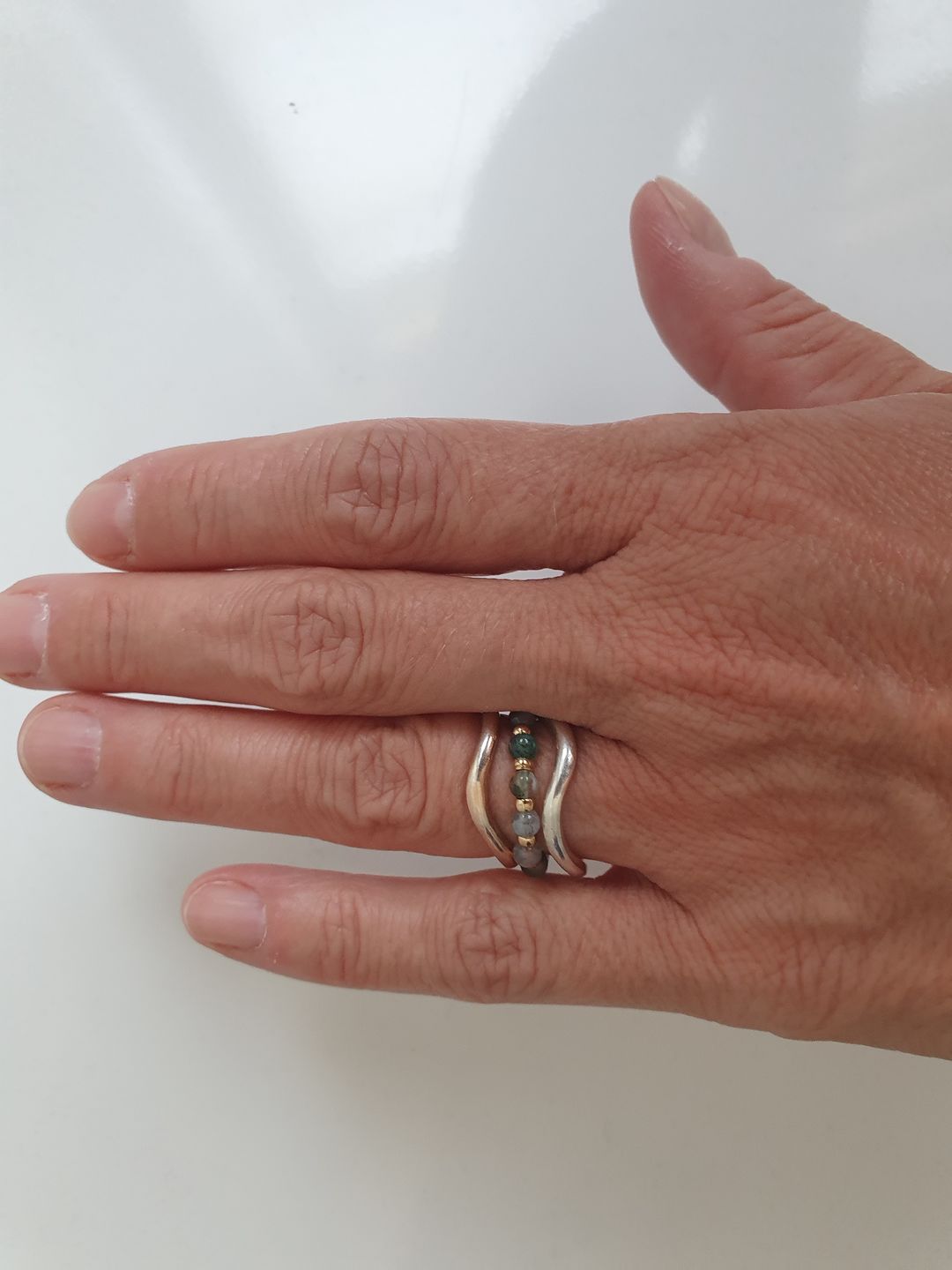 Customer photo review of Stone Bead Ring