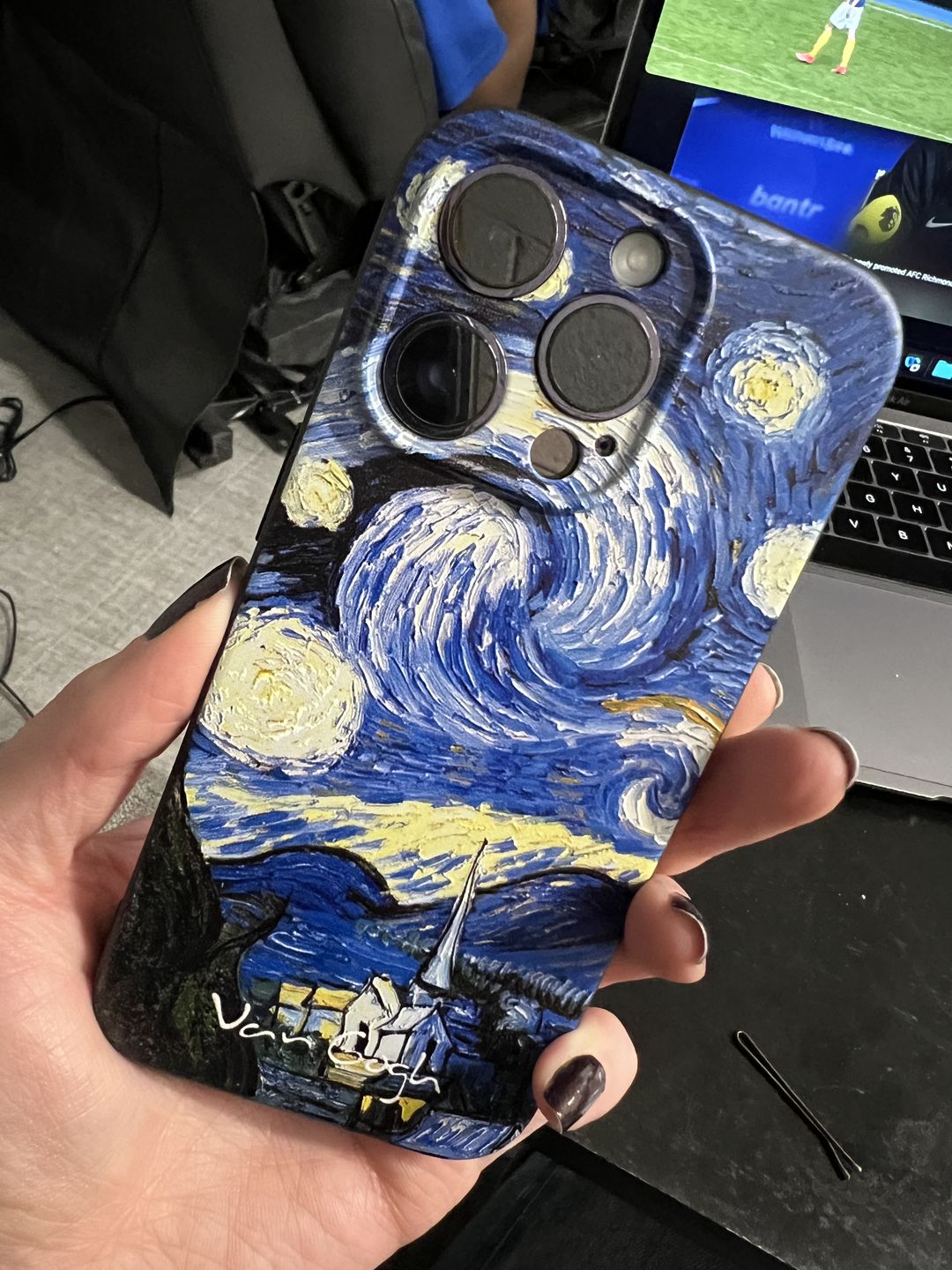 Customer photo review of Van gogh embossed iPhone cases