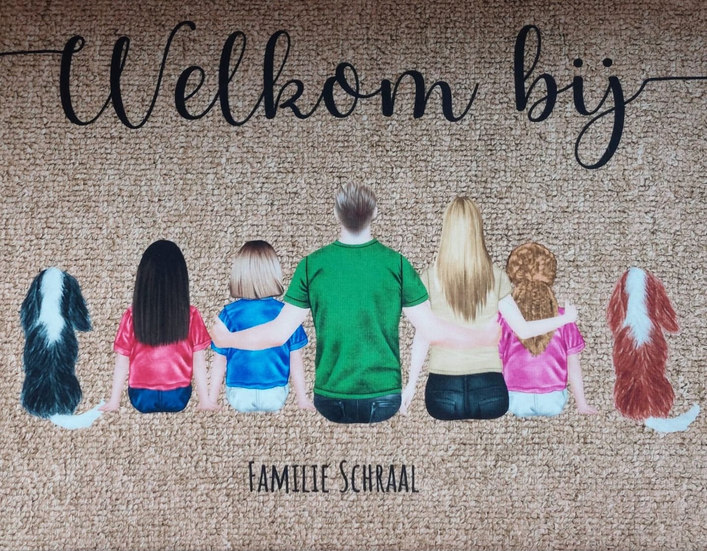 Customer photo review of Familie - Gepersonaliseerde deurmat