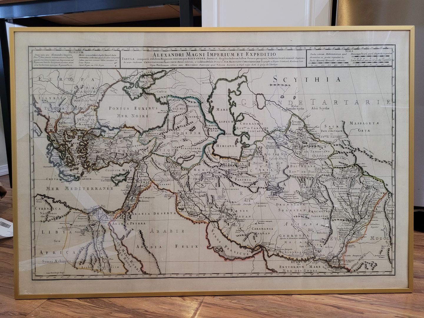 Customer photo review of Old Map of Alexander the Great's Empire, 1731 - 336-323 BC, Egypt, Turkey, Middle East, Persia, Afghanistan